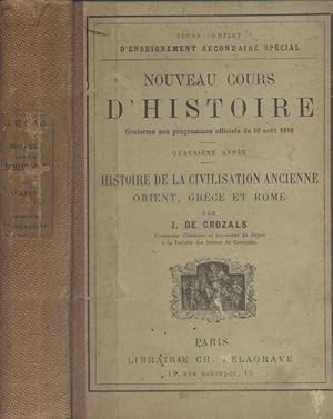 Image du vendeur pour Nouveau cours d'histoire. Histoire de la civilisation ancienne. Orient - Grce et Rome. mis en vente par Librairie Et Ctera (et caetera) - Sophie Rosire