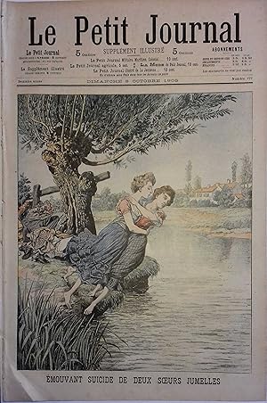 Imagen del vendedor de Le Petit journal - Supplment illustr N 777 : Emouvant suicide de deux soeurs jumelles. (Gravure en premire page). Gravure en dernire page: En Angleterre : Le roi Edouard VII passant la revue des Highlanders. 8 octobre 1905. a la venta por Librairie Et Ctera (et caetera) - Sophie Rosire