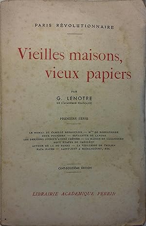 Vieilles maisons, vieux papiers. Première série. Paris révolutionnaire.