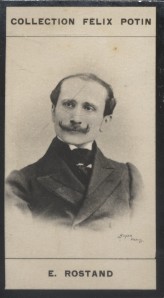 Photographie de la collection Félix Potin (4 x 7,5 cm) représentant : Edmond Rostand, homme de le...