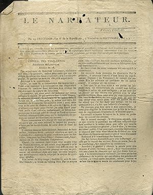Le Narrateur. Vendredi 15 septembre 1797.