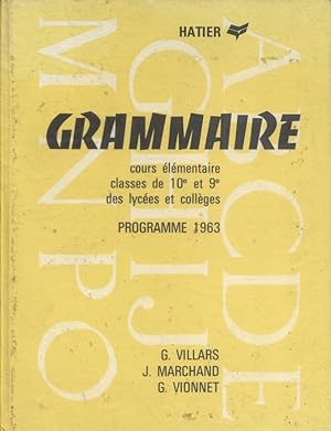 Immagine del venditore per Grammaire. Cours lmentaire. venduto da Librairie Et Ctera (et caetera) - Sophie Rosire