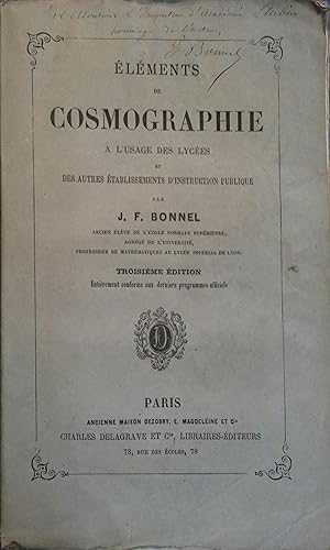 Seller image for Elments de cosmographie. for sale by Librairie Et Ctera (et caetera) - Sophie Rosire