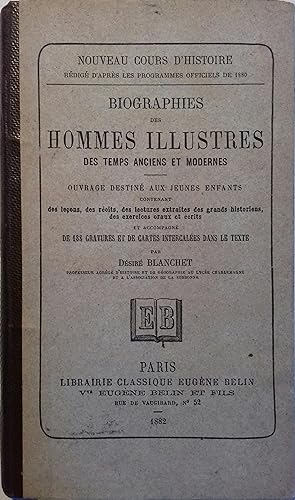 Seller image for Biographies des hommes illustres des temps anciens et modernes. for sale by Librairie Et Ctera (et caetera) - Sophie Rosire