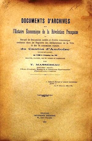 Documents d'archives sur l'histoire économique de la Révolution française ou recueil de documents...