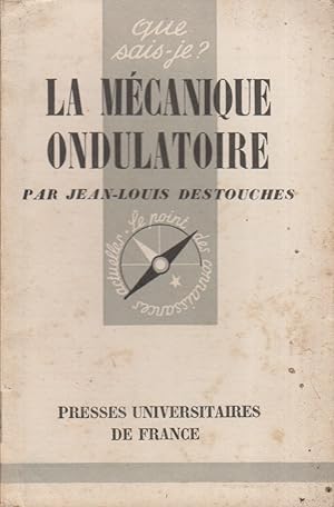 Imagen del vendedor de La mcanique ondulatoire. a la venta por Librairie Et Ctera (et caetera) - Sophie Rosire