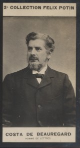 Imagen del vendedor de Photographie de la collection Flix Potin (4 x 7,5 cm) reprsentant : Charles-Albert Costa de Beauregard, homme de lettres. Dbut XXe. Vers 1900. a la venta por Librairie Et Ctera (et caetera) - Sophie Rosire