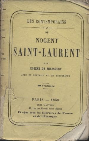 Imagen del vendedor de Nogent Saint-Laurent. a la venta por Librairie Et Ctera (et caetera) - Sophie Rosire