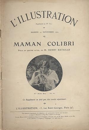 Seller image for L'Illustration (Supplment thtral du N 3221) : Maman Colibri, pice de Henry Bataille. 19 novembre 1904. for sale by Librairie Et Ctera (et caetera) - Sophie Rosire