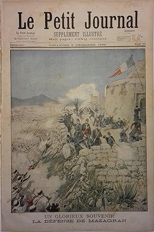 Le Petit journal - Supplément illustré N° 316 : La défense de Mazagran - 1839. (Gravure en premiè...