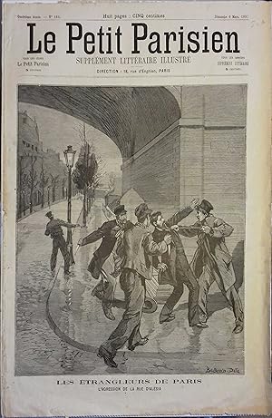 Le Petit Parisien - Supplément littéraire illustré N° 161 : L'agression de la rue d'Alésia. Gravu...