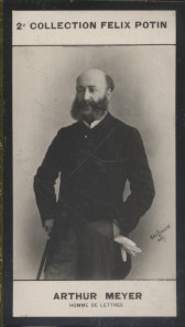 Image du vendeur pour Photographie de la collection Flix Potin (4 x 7,5 cm) reprsentant : Arthur Meyer, journaliste. Dbut XXe. Vers 1900. mis en vente par Librairie Et Ctera (et caetera) - Sophie Rosire