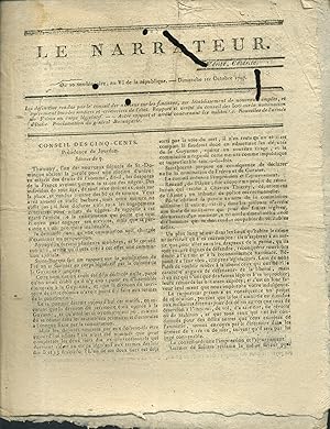 Le Narrateur. Dimanche 1er octobre 1797.