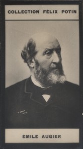 Bild des Verkufers fr Photographie de la collection Flix Potin (4 x 7,5 cm) reprsentant : Emile Augier, crivain. Dbut XXe. Vers 1900. zum Verkauf von Librairie Et Ctera (et caetera) - Sophie Rosire