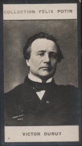 Seller image for Photographie de la collection Flix Potin (4 x 7,5 cm) reprsentant : Victor Duruy, homme de lettres et Ministre de l'Instruction publique. Dbut XXe. Vers 1900. for sale by Librairie Et Ctera (et caetera) - Sophie Rosire