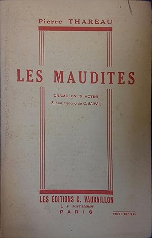 Seller image for Les maudites. Drame en trois actes. for sale by Librairie Et Ctera (et caetera) - Sophie Rosire