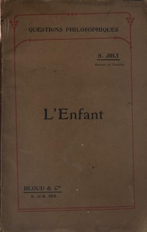 Image du vendeur pour L'enfant. mis en vente par Librairie Et Ctera (et caetera) - Sophie Rosire