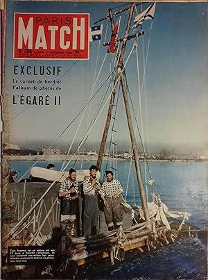 Paris Match N° 386 : Suez - Thibet - L'aventure de l'Egaré II. Septembre 1954.