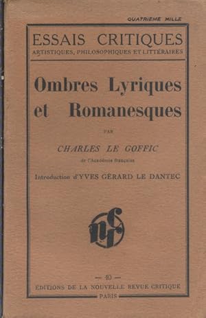 Imagen del vendedor de Ombres lyriques et romanesques. a la venta por Librairie Et Ctera (et caetera) - Sophie Rosire