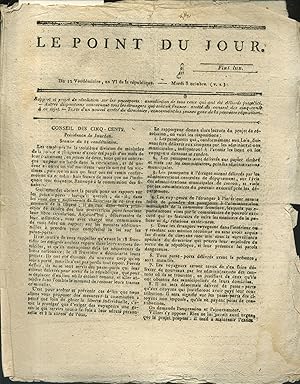 Le Point du Jour. Mardi 3 octobre 1797.