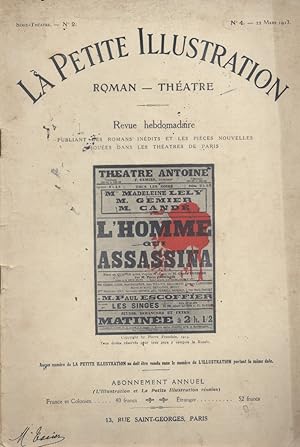 Seller image for La Petite illustration thtre N 2 : L'homme qui assassina, pice de Pierre Frondaie d'aprs Paul Farrre. 22 mars 1913. for sale by Librairie Et Ctera (et caetera) - Sophie Rosire