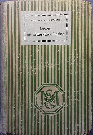 Imagen del vendedor de Leons de littrature latine. Vers 1890. a la venta por Librairie Et Ctera (et caetera) - Sophie Rosire