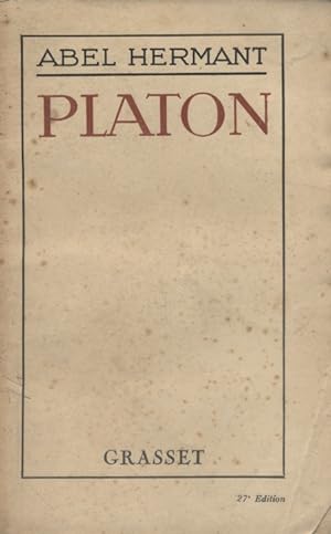 Bild des Verkufers fr Platon. zum Verkauf von Librairie Et Ctera (et caetera) - Sophie Rosire