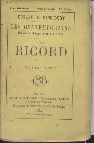 Imagen del vendedor de Ricord. a la venta por Librairie Et Ctera (et caetera) - Sophie Rosire