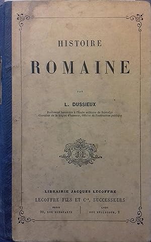 Seller image for Histoire romaine. Vers 1880. for sale by Librairie Et Ctera (et caetera) - Sophie Rosire