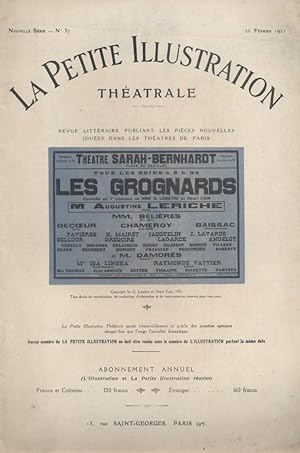 Seller image for La Petite illustration thtrale N 37 : Les grognards, comdie de G. Lenotre et Henri Cain. 26 fvrier 1921. for sale by Librairie Et Ctera (et caetera) - Sophie Rosire