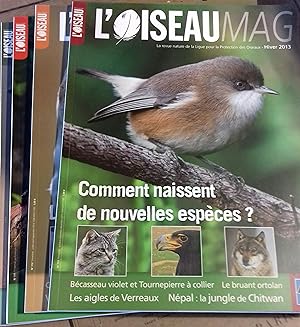 L'Oiseau Magazine. Année 2013 complète. Numéros 110 à 113. Revue de la ligue française pour la pr...