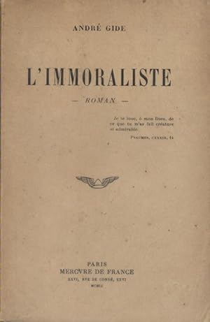 Immagine del venditore per L'immoraliste. venduto da Librairie Et Ctera (et caetera) - Sophie Rosire
