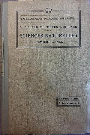 Seller image for Sciences naturelles. 1re anne. for sale by Librairie Et Ctera (et caetera) - Sophie Rosire