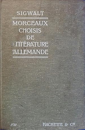 Seller image for Morceaux choisis de littrature allemande. for sale by Librairie Et Ctera (et caetera) - Sophie Rosire