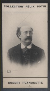 Seller image for Photographie de la collection Flix Potin (4 x 7,5 cm) reprsentant : Robert Planquette, compositeur. Dbut XXe. Vers 1900. for sale by Librairie Et Ctera (et caetera) - Sophie Rosire