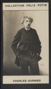 Bild des Verkufers fr Photographie de la collection Flix Potin (4 x 7,5 cm) reprsentant : Charles Garnier, architecte. Dbut XXe. Vers 1900. zum Verkauf von Librairie Et Ctera (et caetera) - Sophie Rosire