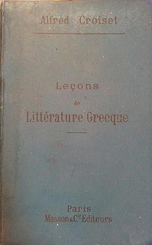 Bild des Verkufers fr Leons de littrature grecque. zum Verkauf von Librairie Et Ctera (et caetera) - Sophie Rosire