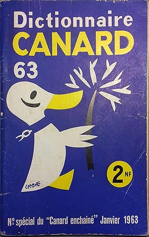 Image du vendeur pour Dictionnaire Canard 63. Numro spcial du Canard enchan. Janvier 1963. mis en vente par Librairie Et Ctera (et caetera) - Sophie Rosire