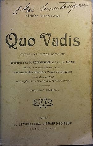 Quo Vadis. Roman des temps néroniens. Début XXe.