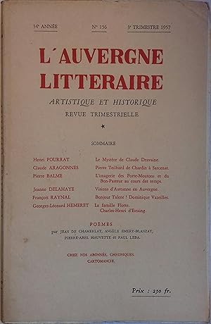 Seller image for L'Auvergne littraire artistique et historique N 156. for sale by Librairie Et Ctera (et caetera) - Sophie Rosire