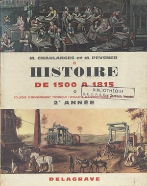 Image du vendeur pour Documents et notions d'histoire. De 1500  1815. mis en vente par Librairie Et Ctera (et caetera) - Sophie Rosire