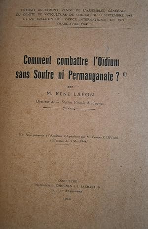 Seller image for Comment combattre l'odium sans soufre ni permanganate? for sale by Librairie Et Ctera (et caetera) - Sophie Rosire