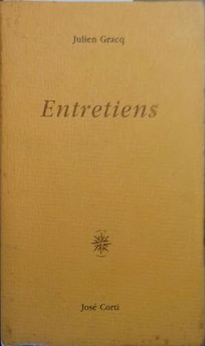 Imagen del vendedor de Entretiens. a la venta por Librairie Et Ctera (et caetera) - Sophie Rosire