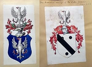 Imagen del vendedor de Bookplates & Cottoniana". An album so titled comprising, pasted in, approx. 40 armorials of the Cotton family a la venta por Bristow & Garland