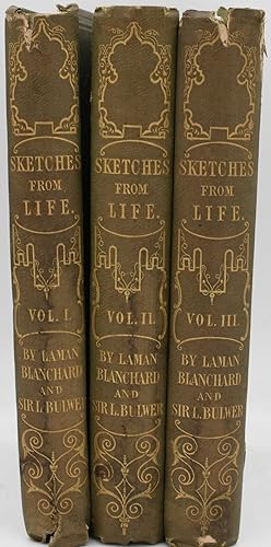 Bild des Verkufers fr [HISTORY] SKETCHES FROM LIFE [3 VOLUMES] EMBELLISHED WITH A PORTRAIT, AFTER A DRAWING BY DANIEL MACLISE, R. A., AND SEVERAL WOOD ENGRAVINGS, FROM DESIGNS BY GEORGE CRUIKSHANK, KENNY MEADOWS, AND FRANK STONE zum Verkauf von BLACK SWAN BOOKS, INC., ABAA, ILAB