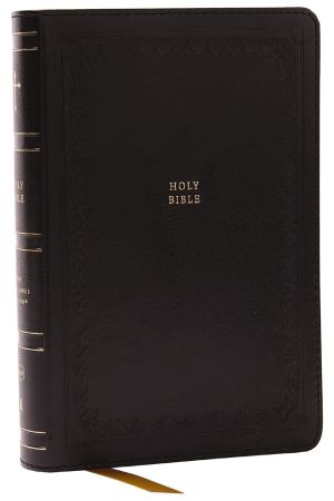 NKJV Compact Paragraph-Style Bible w/ 43,000 Cross References, Black Leathersoft, Red Letter, Com...