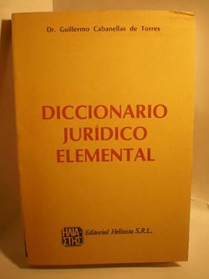 Bild des Verkufers fr Diccionario jurdico elemental zum Verkauf von Librera Antonio Azorn