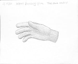 Wool Hunting Glove 2001 Graphite Drawing