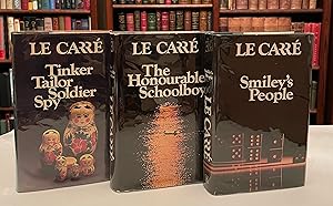 Seller image for TINKER TAILOR SOLDIER SPY; THE HONOURABLE SCHOOLBOY; SMILEY'S PEOPLE [all 1st UK Editions - Tinker Tailor signed bookplate} for sale by Foley & Sons Fine Editions