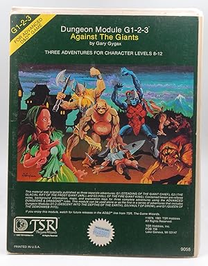 Bild des Verkufers fr Dungeon Module G1-2-3 Against the Giants (Advanced Dungeons & Dragons) zum Verkauf von Chris Korczak, Bookseller, IOBA